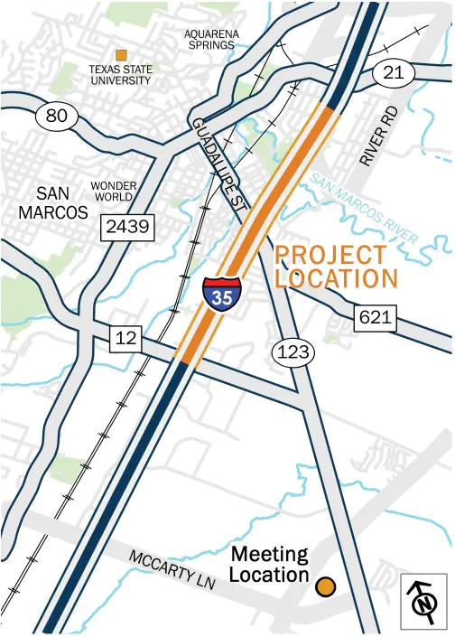 I-35 and SH 123 utility relocation project plan